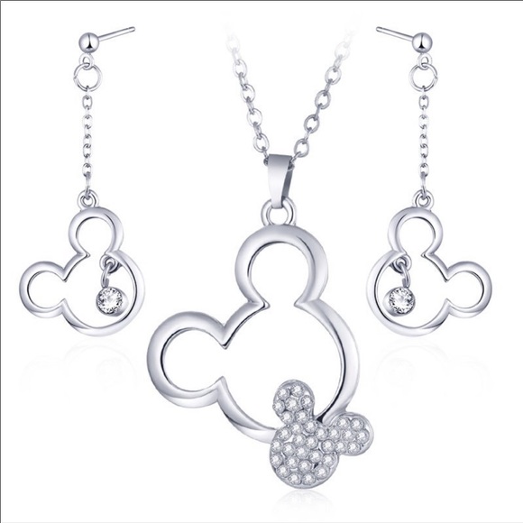 Mickey Mouse Watch Necklace/Earrings Set - Picture 3 of 4